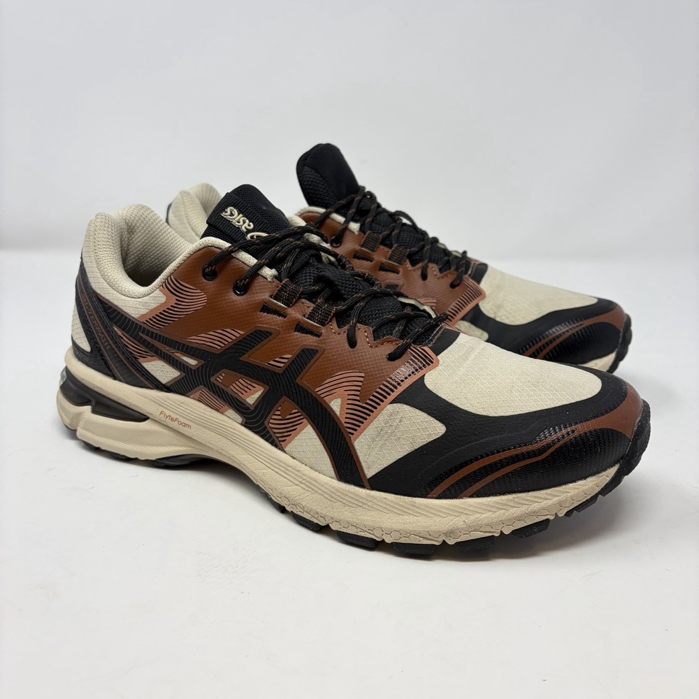 ASICS Gel Terrain 1203A342 250 Vanilla Black Trail Running Sneakers Mens 7 EU 40